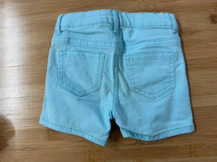 H&M Denim-Style Shorts – 4/5Y | Light Blue Zipper Snap