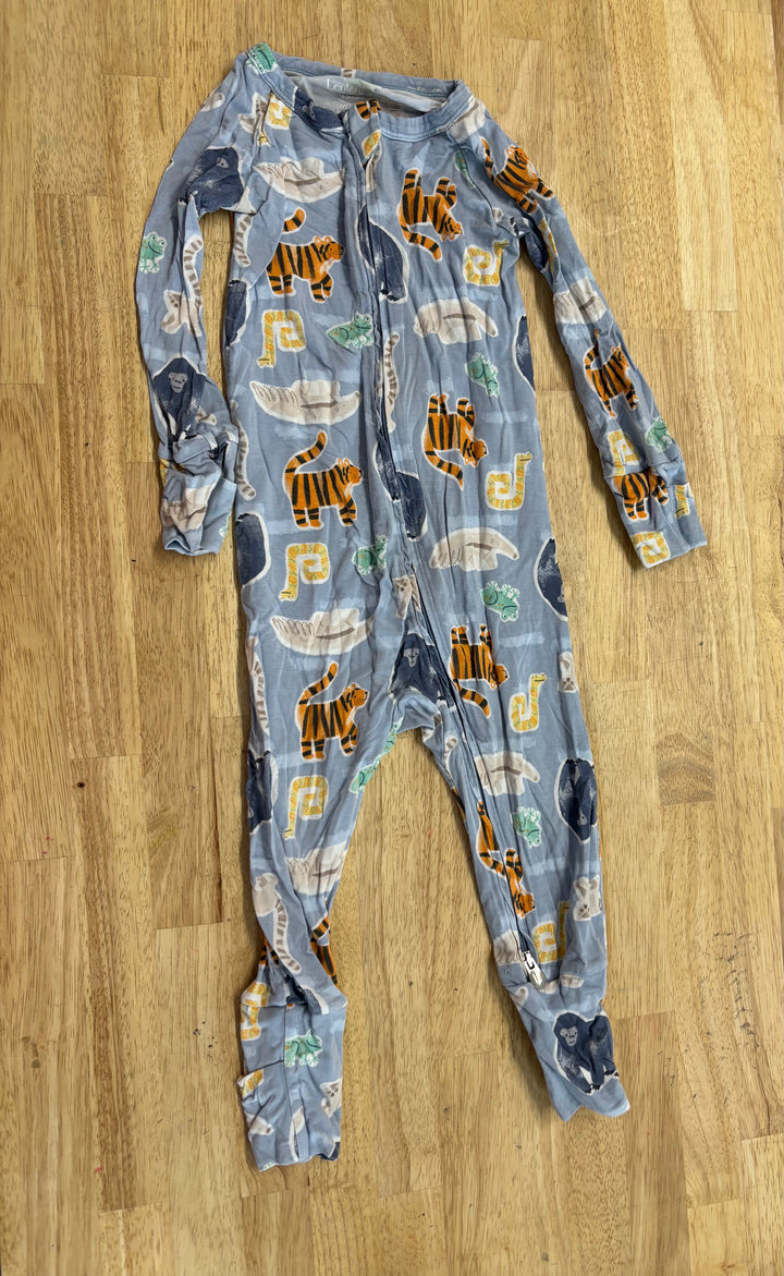 Loulou Lollipop Animal Print Sleeper Blue | Size 12–18M
