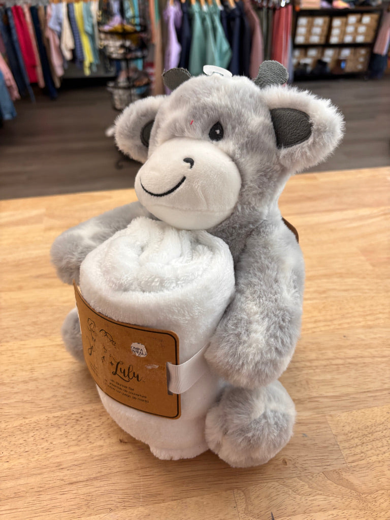 Jess + Lulu 2-Piece Soft Plush Set with Blanket (NWT)