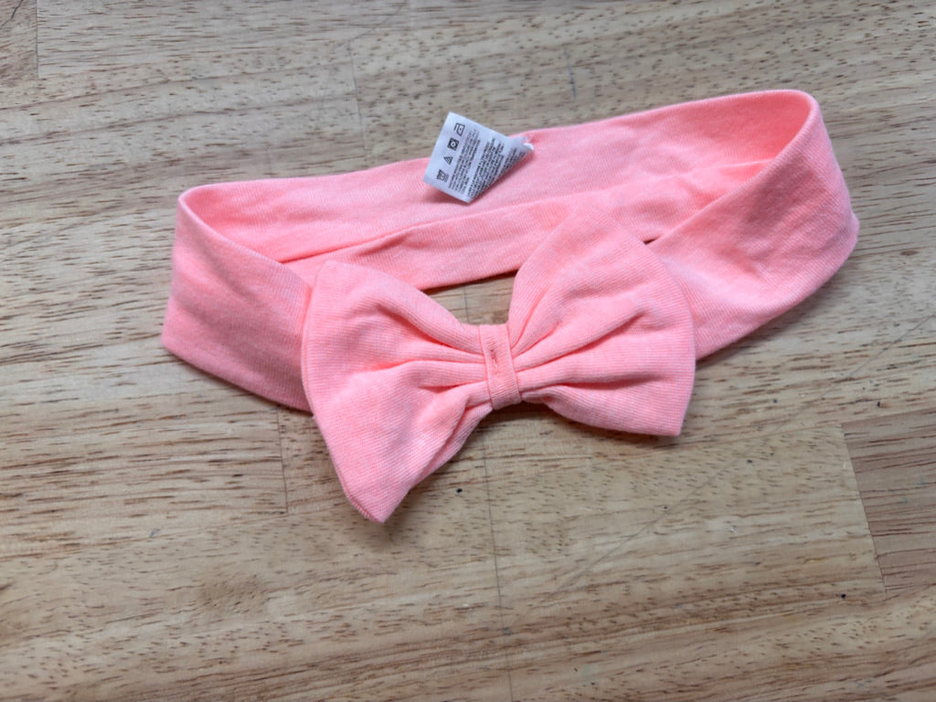 Puma 0-3M Headband - Light Pink/Peach Bow