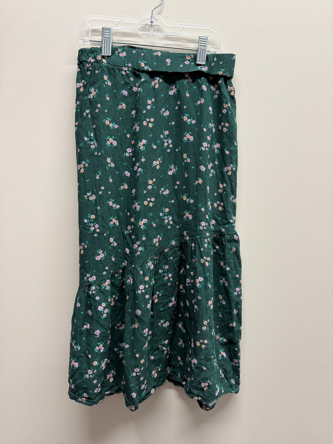 H&M Itsy Floral Viscose Skirt – 9–10 | Forest Green