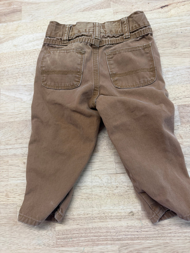 Peek Dungarees – XL (18–24M) | Brown Denim Work-Style