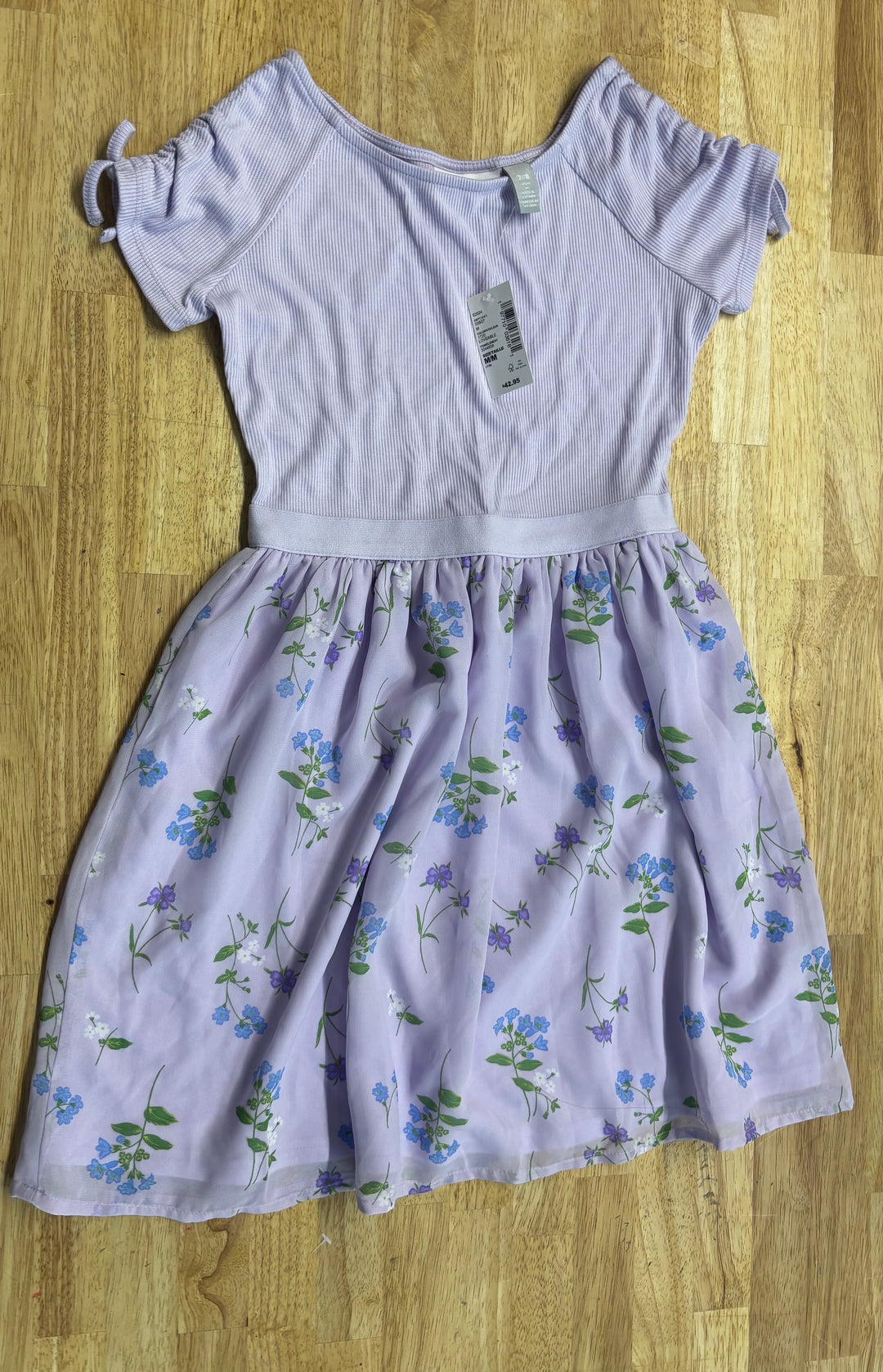 The Children’s Place Lilac Floral Overlay Spring Dress New With Tags | Size 7/8