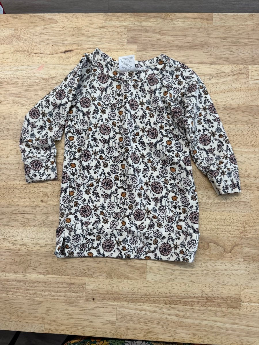 Jax & Lennon Cream Floral Long Sleeve dress – 6–12M | Excellent - Nest and Sprout-Consignment