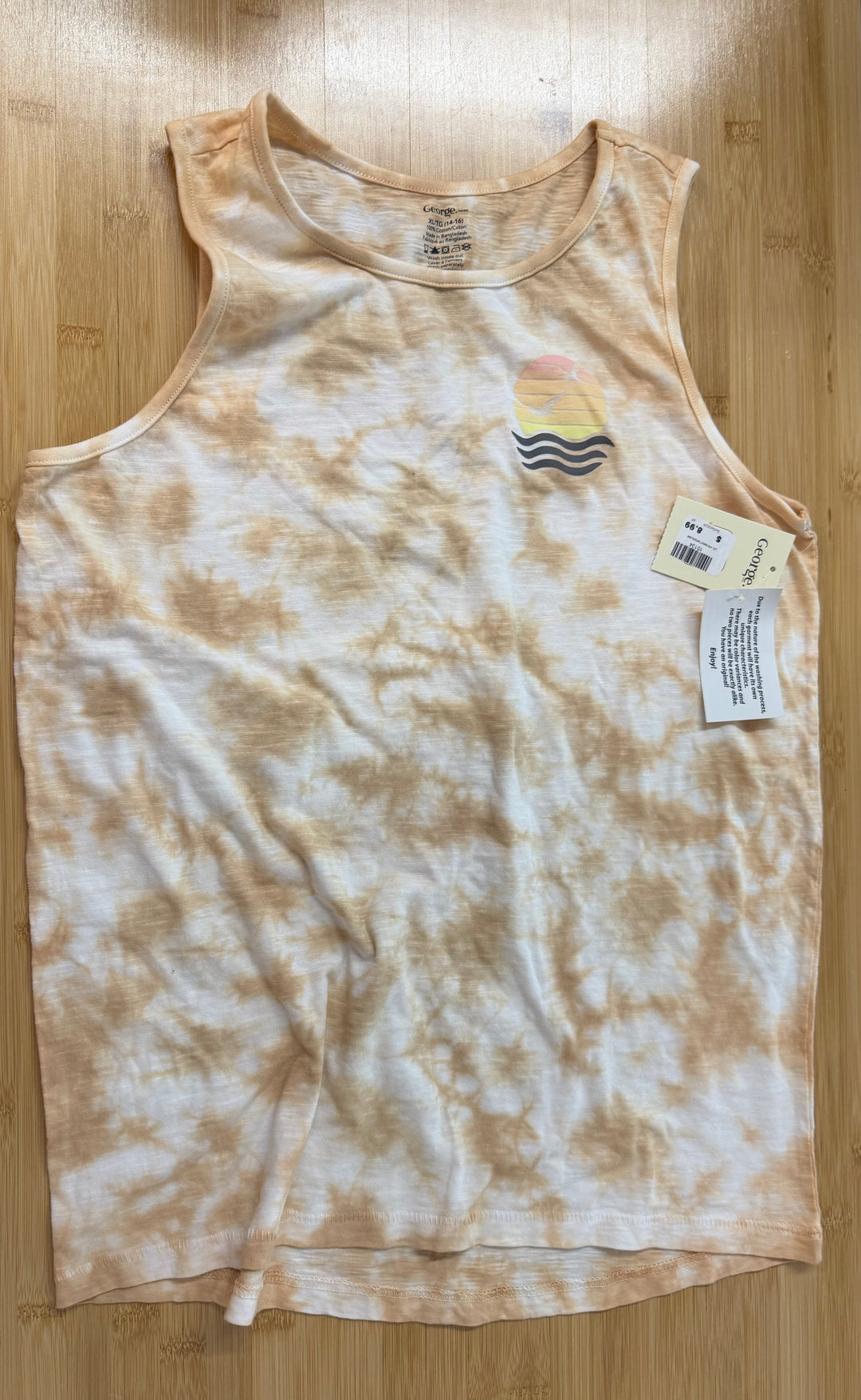 George Tank Top – 14/16 | Light Orange | NWT