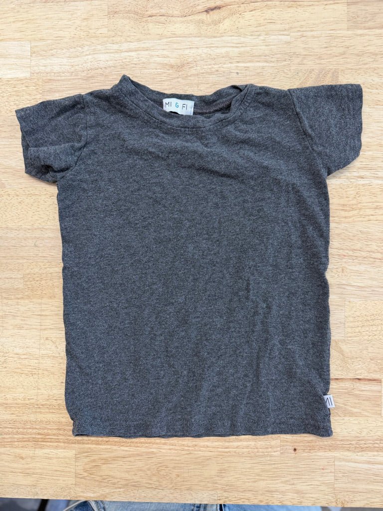 Mi+Foi Shirt – Size 2/3Y | Light Grey Charcoal - Nest and Sprout - Consignment