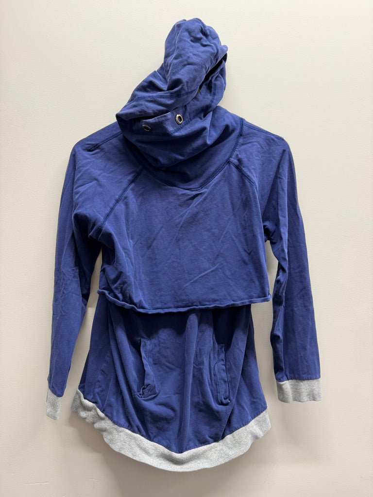 Momzelle Nursing Hoodie – L | Navy & Grey | Play - Nest and Sprout-Consignment