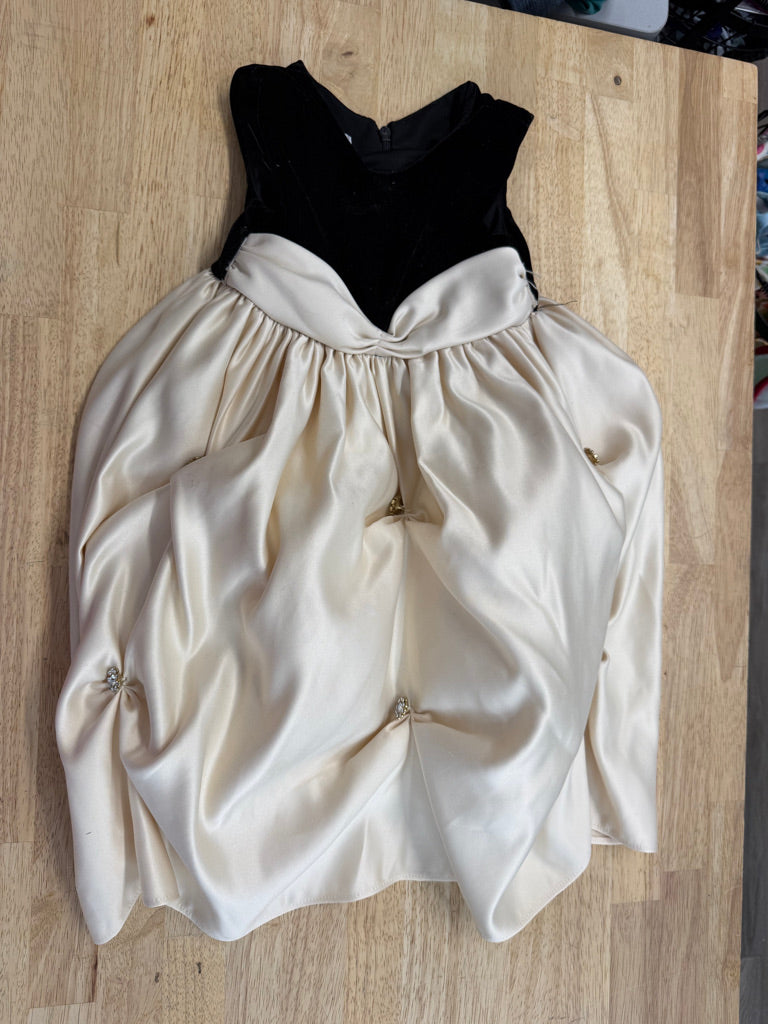 Cinderella Dress – 2T | Cream Skirt with Black Velour Top