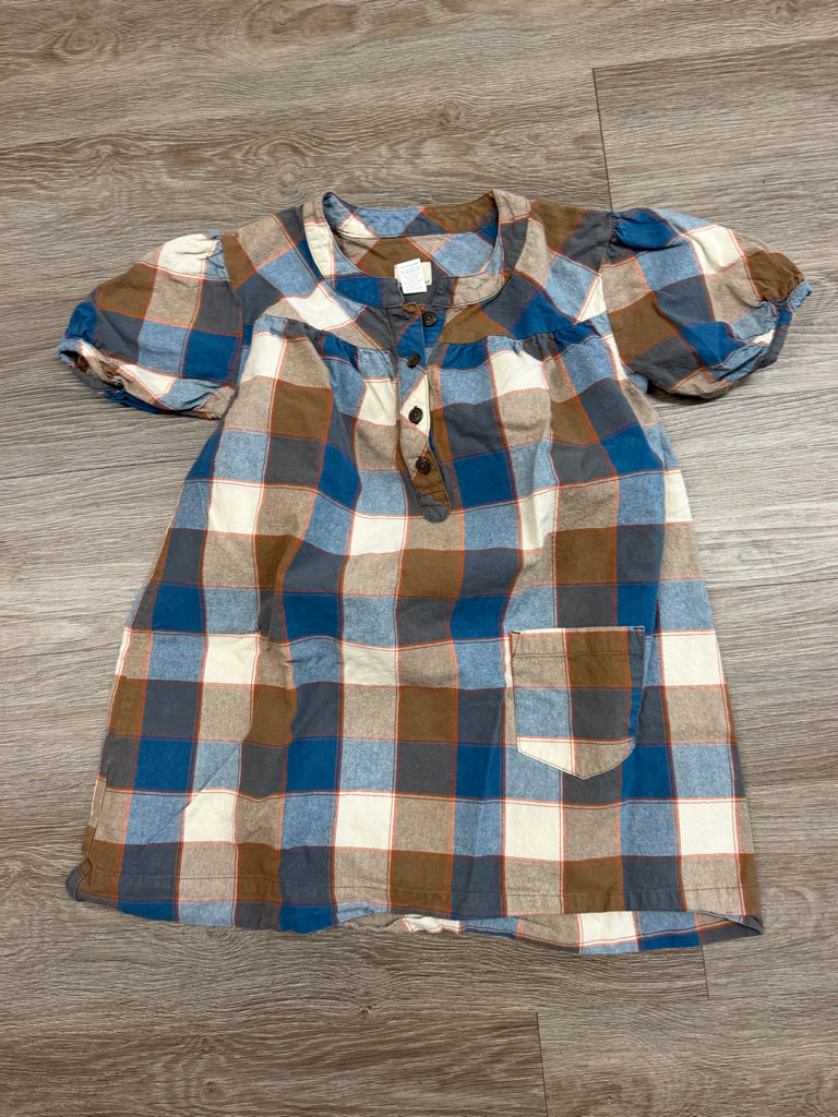 Tea Collection Dress – 7 | Brown & Blue Plaid Button-Up