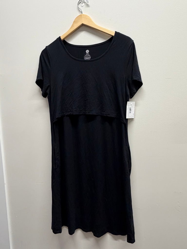 Kindred Bravely Nursing Dress – L | Black Bamboo/Spandex - Nest and Sprout-Consignment