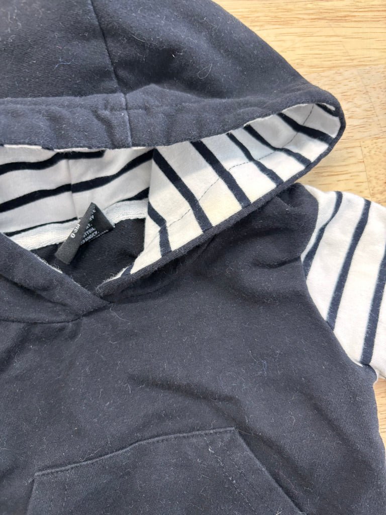 Little Bipsy Hoodie – 0–3 Months Black & White - Nest and Sprout - Consignment