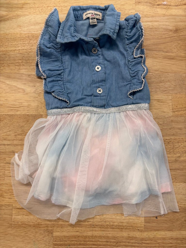 Nanette Lepore 18 months Denim Top with Tulle Skirt Dress - Nest and Sprout - Consignment