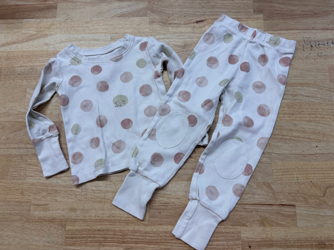Pehr Cream Two-Piece PJ Set 12-18M imperfect