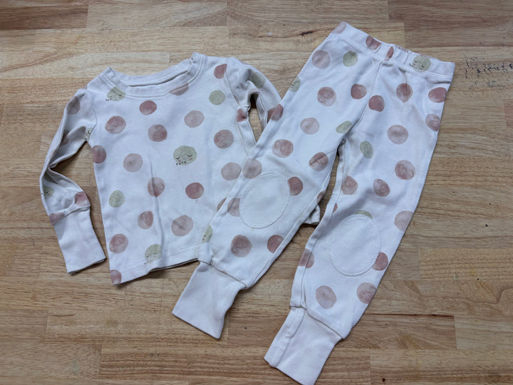 Pehr Cream Two-Piece PJ Set 12-18M imperfect