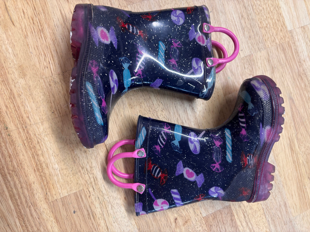 Details Purple Rain Boots Size 8