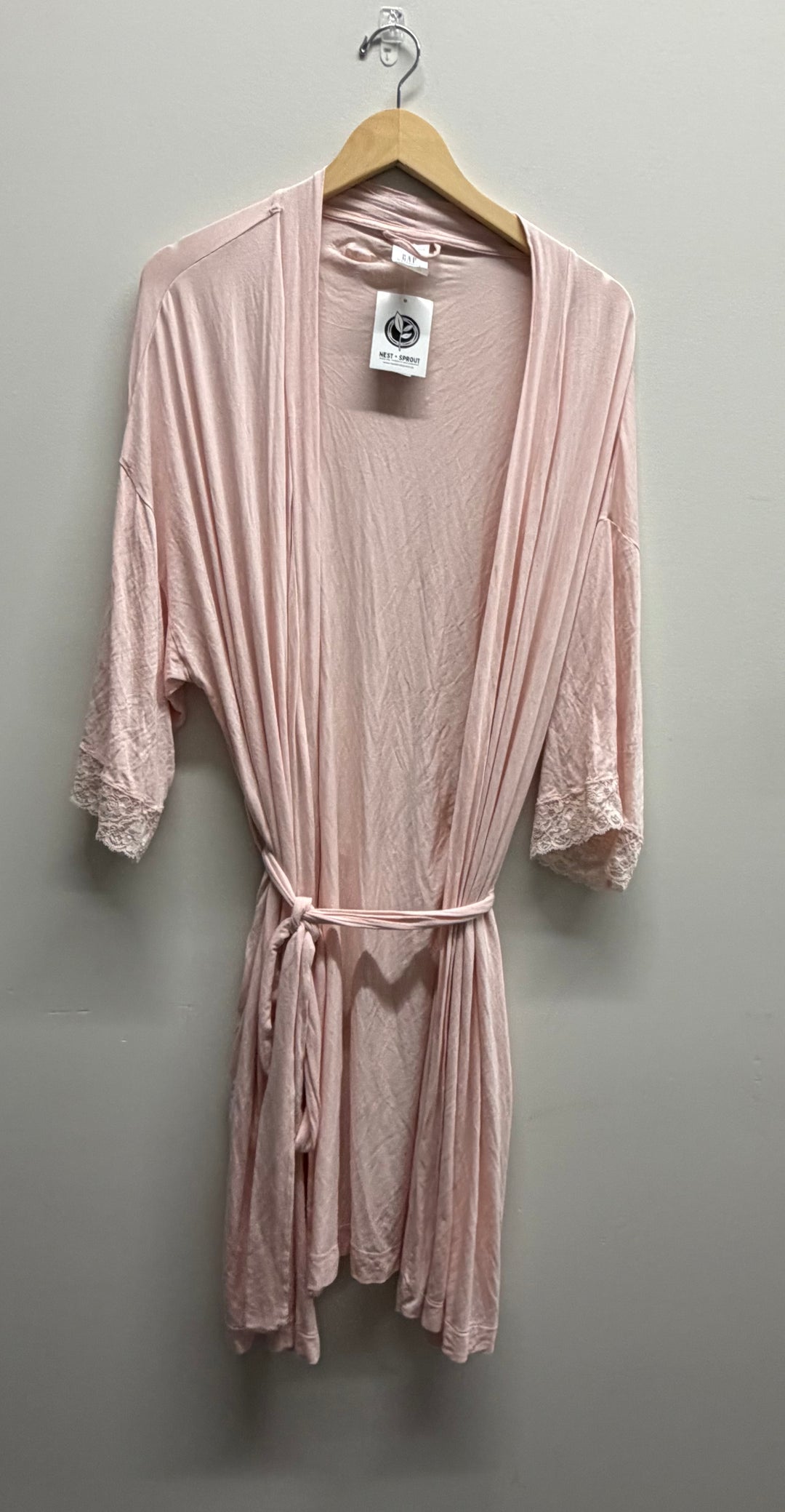 Gap Maternity Floral Robe Top – XL | Baby Pink Rayon Excellent