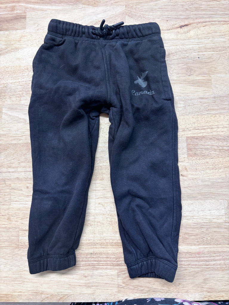 Canadiana Black Jogger Pants 3T