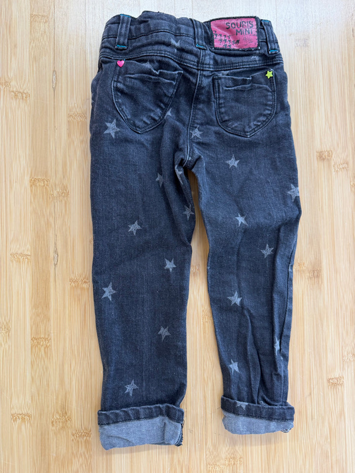 Souris Mini Black Wash Star Denim – 3 | Adjustable Waist Excellent