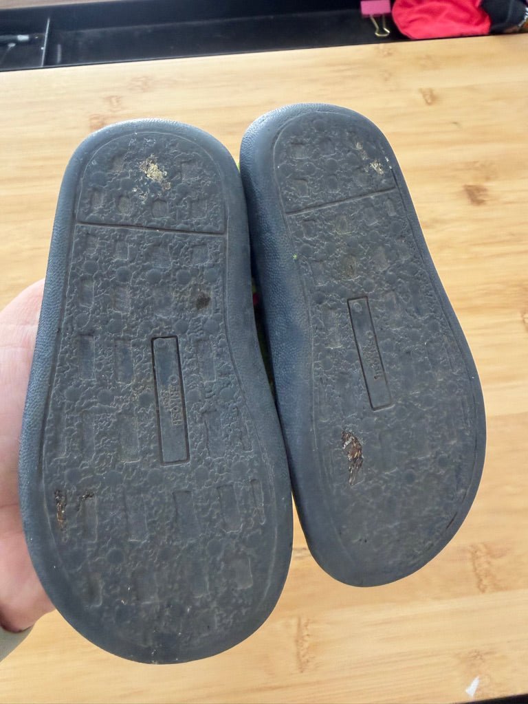 OshKosh Water Shoes – 6 | Hammerhead Shark Print | Green Edging - Nest and Sprout-Consignment