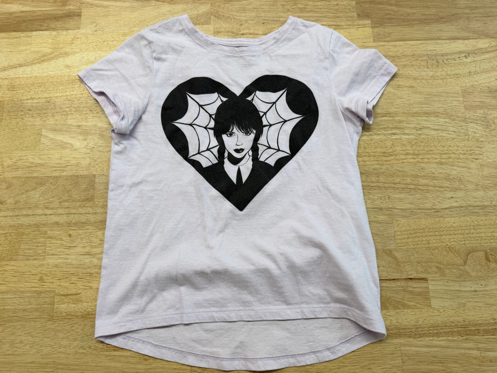 Old Navy Graphic T-Shirt – 10/12 | Light Purple Wednesday Addams