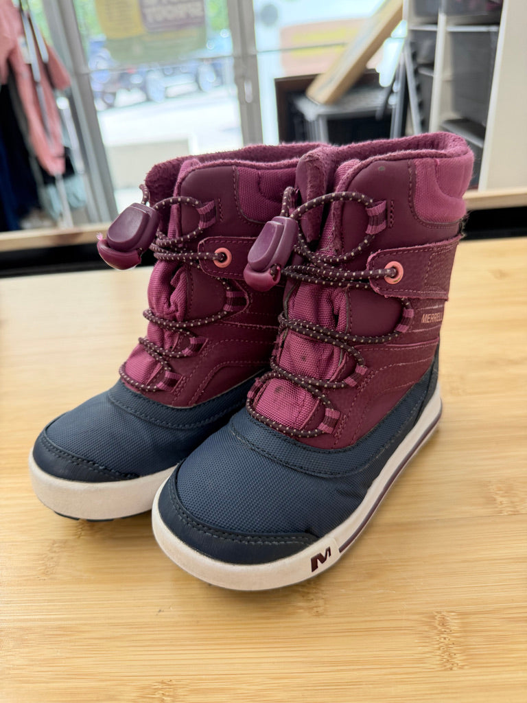Merrell Snow Bank 2.0 Waterproof Winter Boot – 10M (EU 27) | Burgundy -32°C