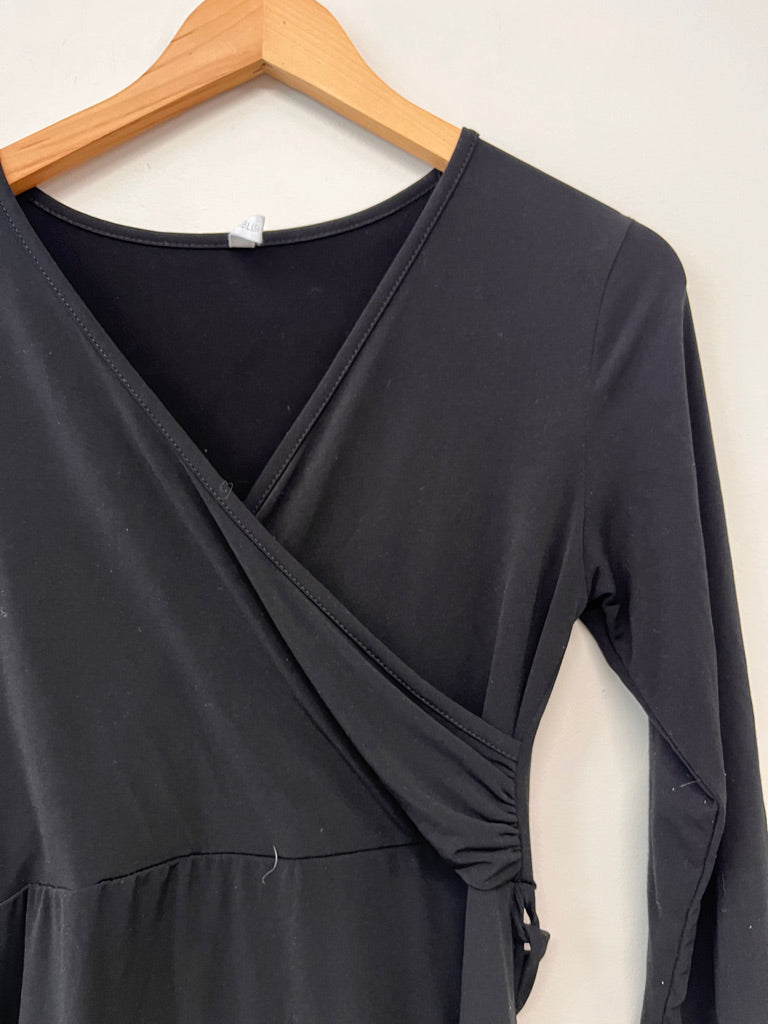 Pink Blush S Nursing Maternity Top – Crossover with Tie