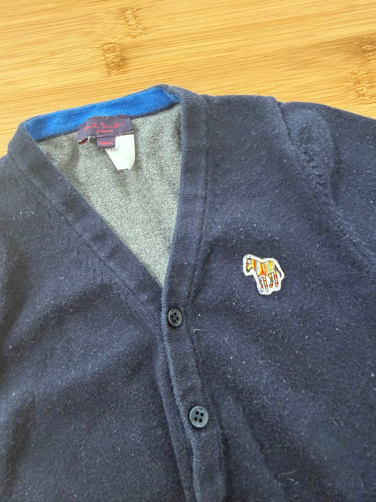 Paul Smith Junior Cardigan – 18M | Navy & Grey - Nest and Sprout - Consignment