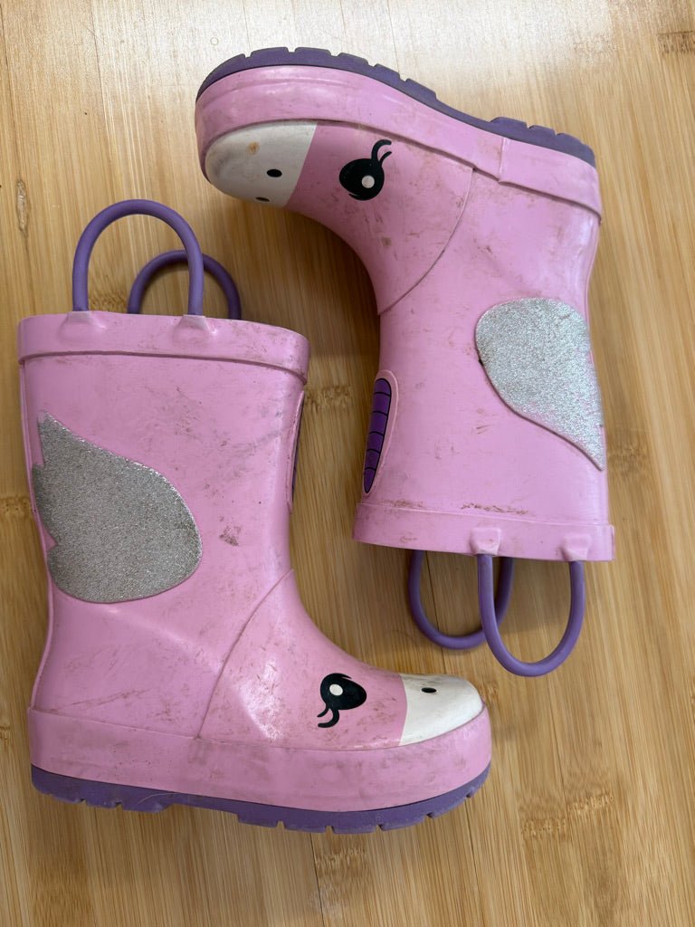 George Unicorn Rain Boots – 8 | Pink | Play - Nest and Sprout-Consignment