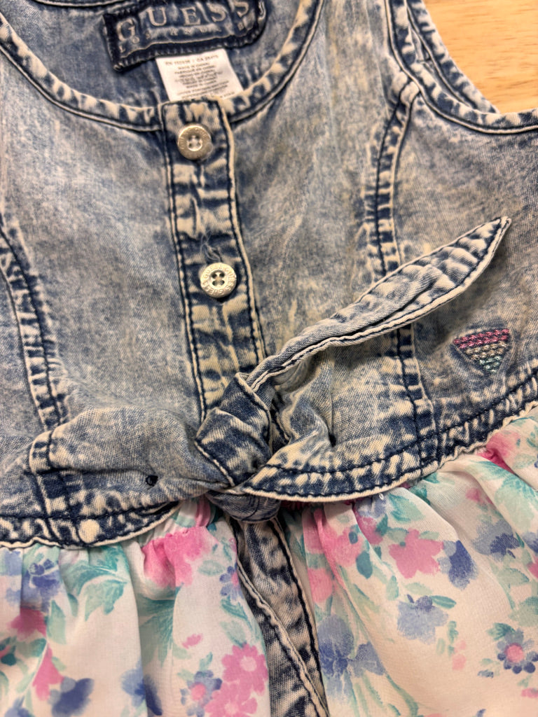 Guess Size 2T Dress – Denim & Mesh Floral