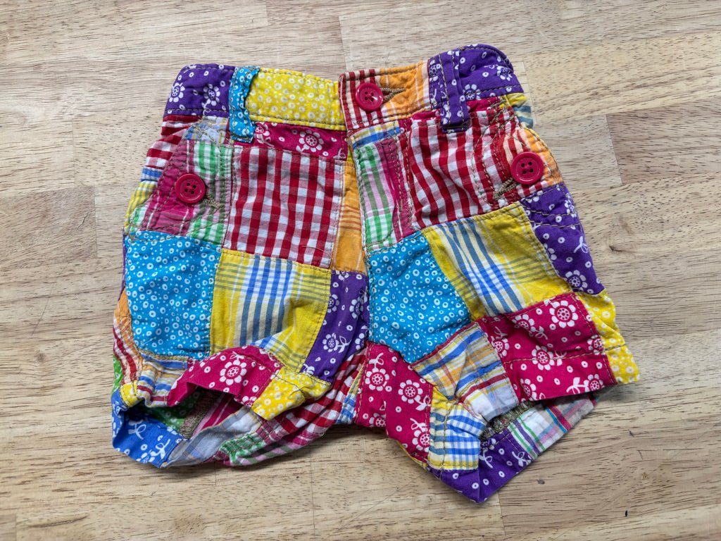 Children’s Place Patchwork Shorts – 6–9M - Nest and Sprout - Consignment