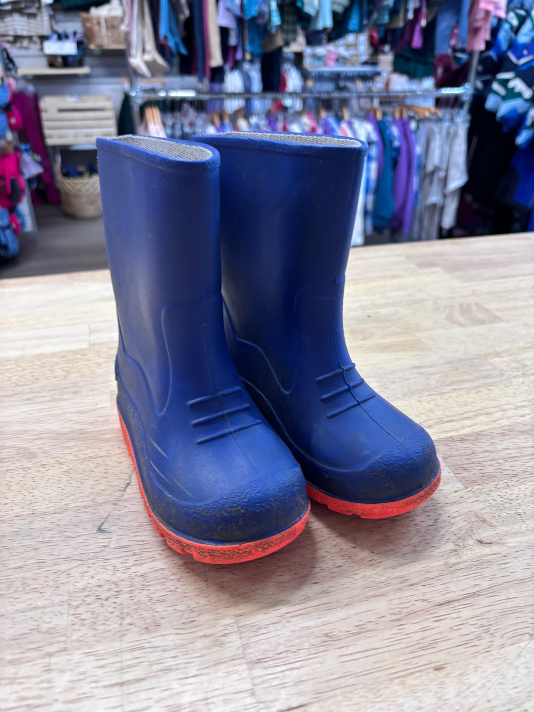 Bogs Rain Boots Blue/Orange Size 7