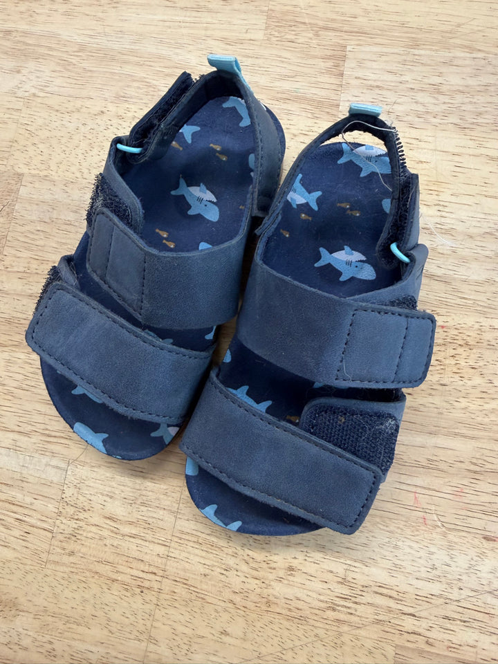 Navy Velcro Open-Toe Sandals – 7