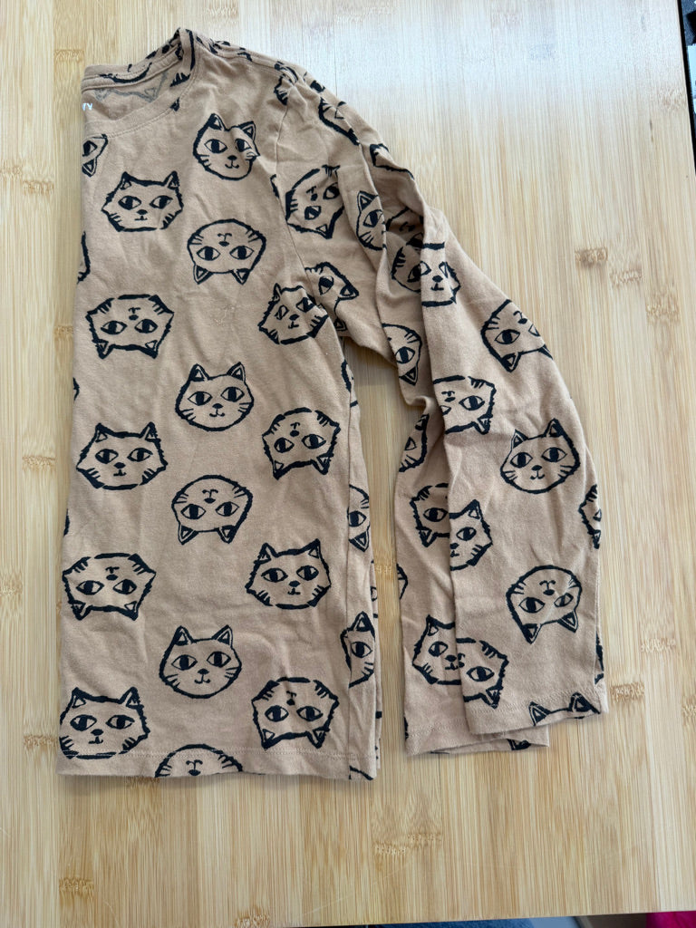 Old Navy Softest Tee – XL (14–16) | Light Brown Cat Graphic Long Sleeve