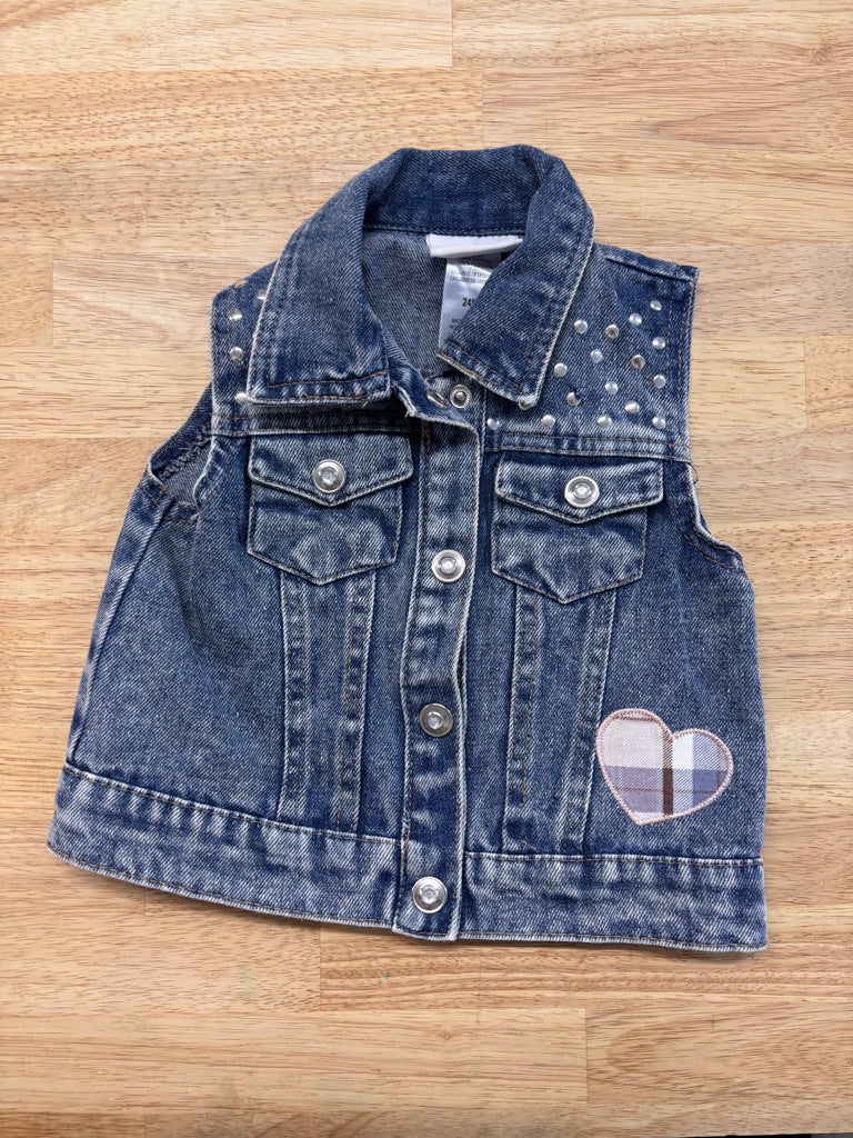 Little Lass 24M Denim Vest - Light Wash