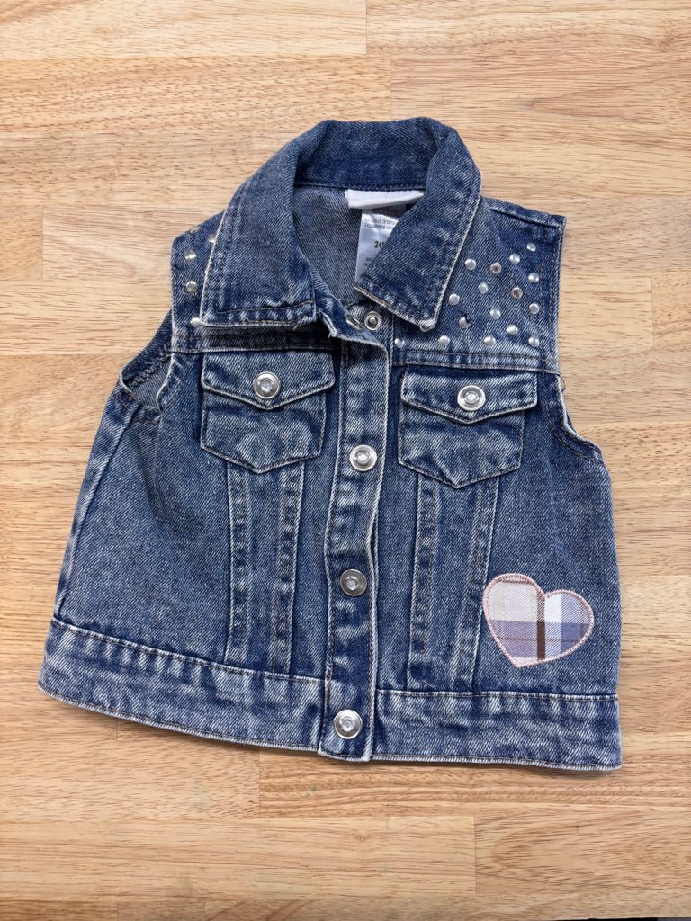 Little Lass 24M Denim Vest - Light Wash - Nest and Sprout - Consignment
