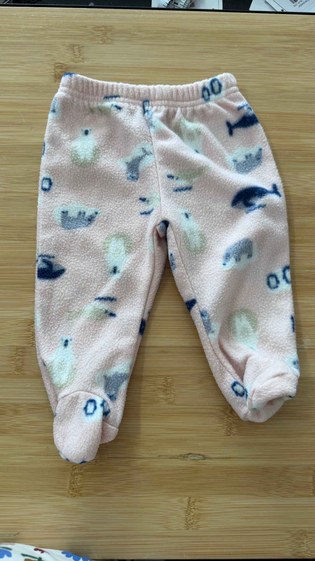 Chickpea Fleece Footed Pants – 0-3 Months