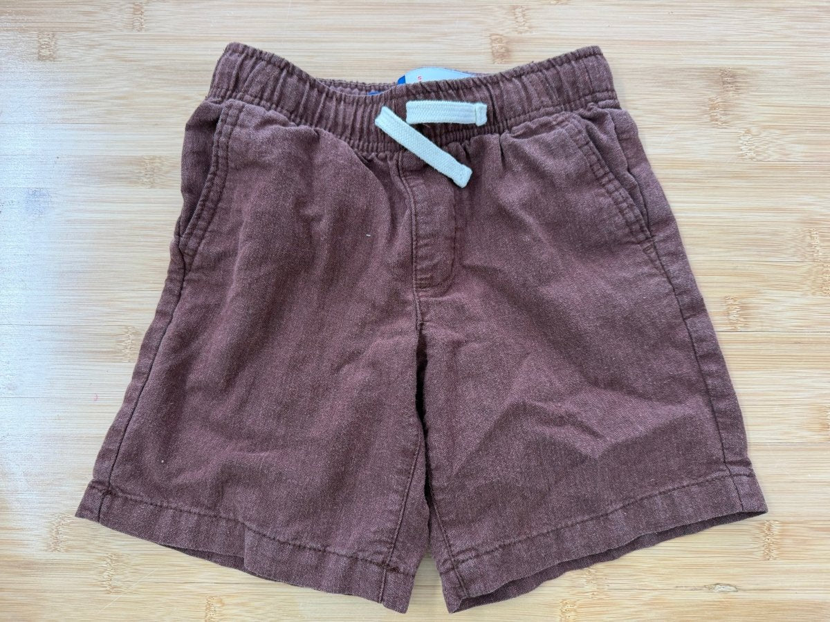 Old Navy Linen Blend Elastic Shorts – 6/7 | Chocolate - Nest and Sprout-Consignment