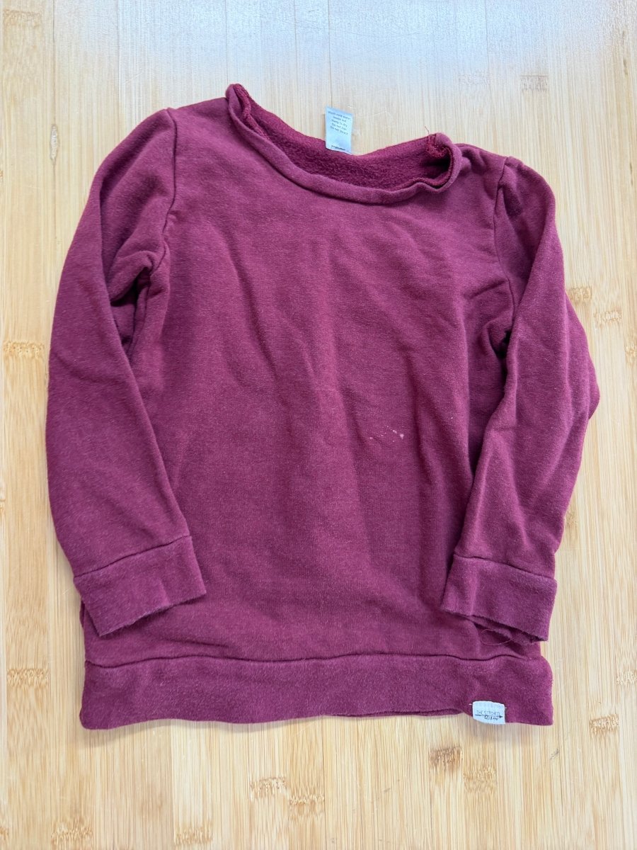 The Stitched Arrow Tunic – 3 | Burgundy | Plush Jersey - Nest and Sprout-Consignment