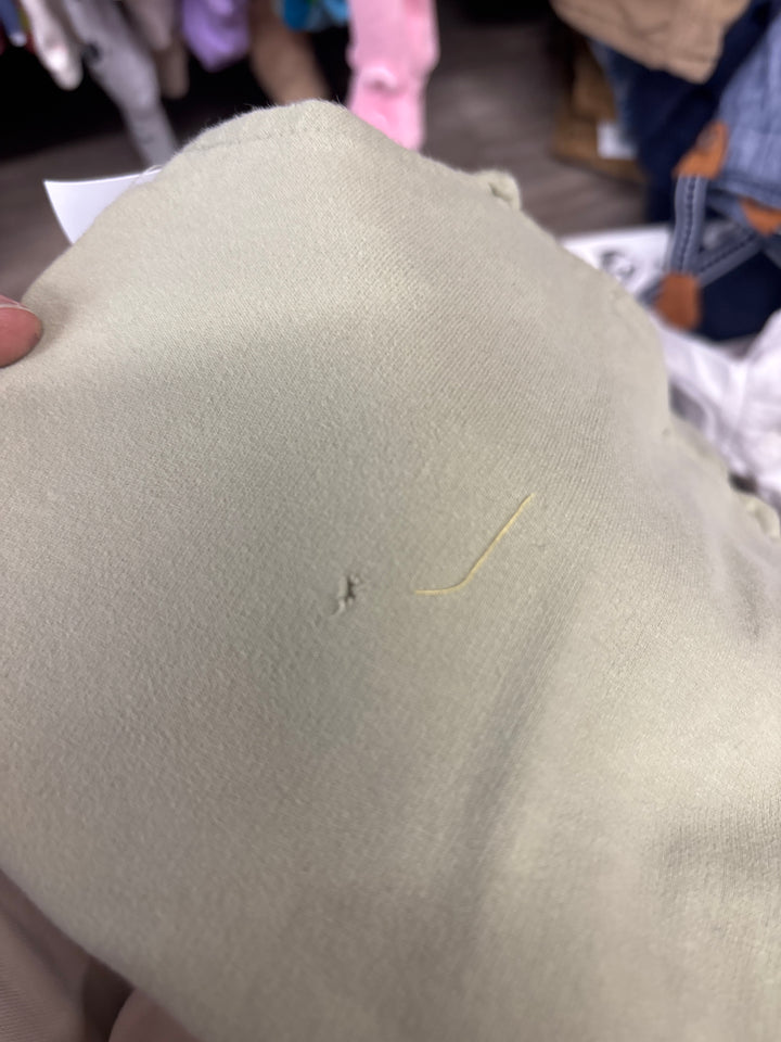 Rabbit + Bear 12M Green Jersey Shortalls imperfect