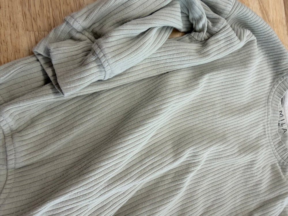 Mila & Co Romper Set – 2/3Y | Bubble Romper with Ribbed Long Sleeve Shirt - Nest and Sprout - Consignment