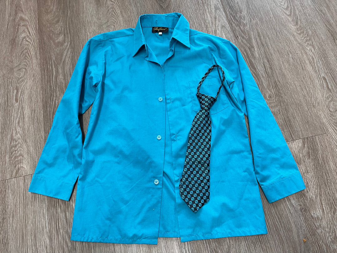 Rafael Button-Up Shirt with Tie – Size 12