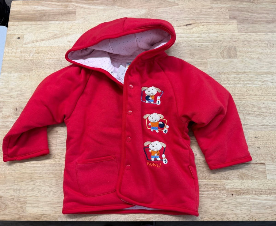 Red Quilted Snap-Up Jacket – 3| NWT | - Nest and Sprout-Consignment