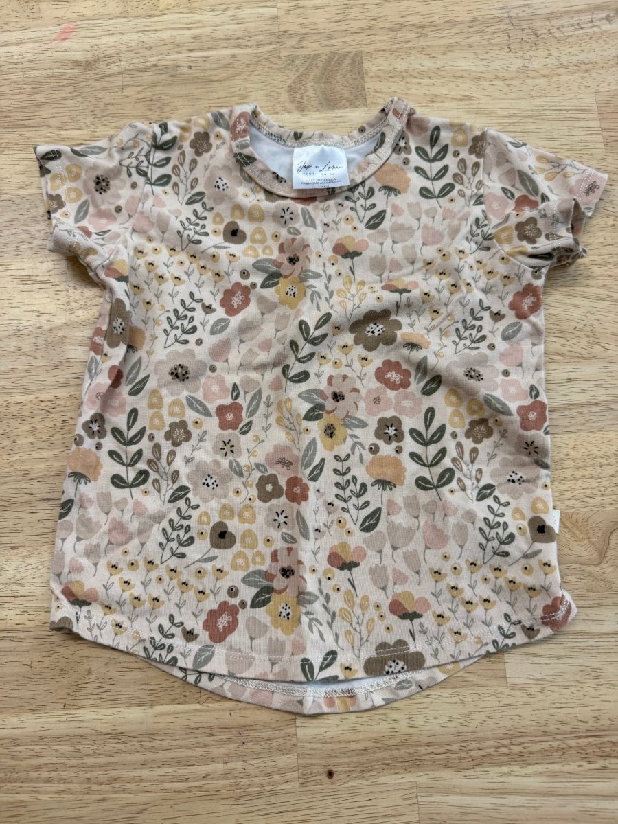 Jax & Lennon Cream Floral Shirt – 6–12M - Nest and Sprout-Consignment