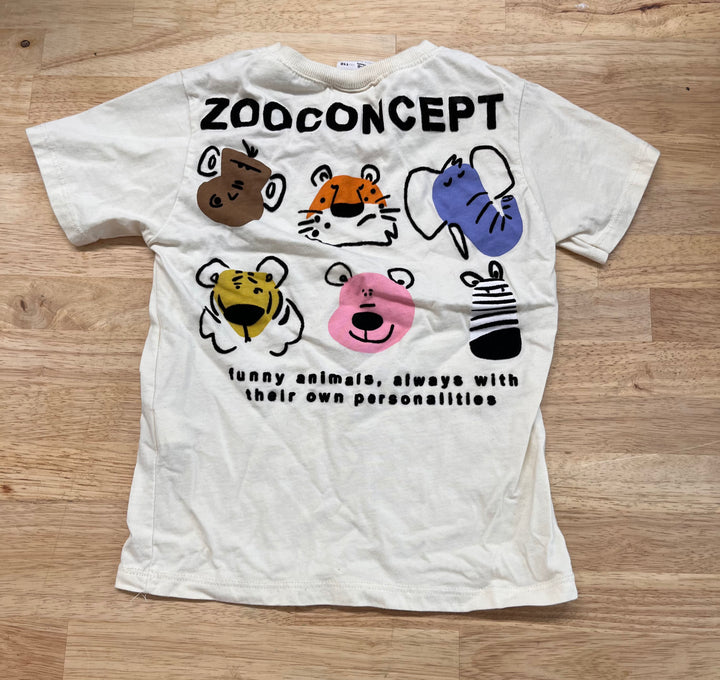 Zara 5–6Y Cream Zoo Graphic Tee