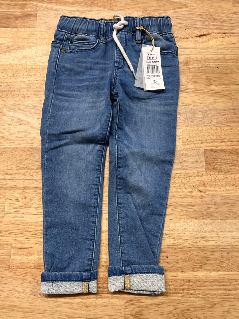 Noppies Denim Jeans – Size 18–24M (Light Wash, NWT)