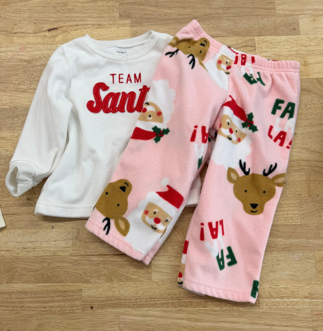 Carter's Team Santa Fleece Two Piece Set – 18 Months
