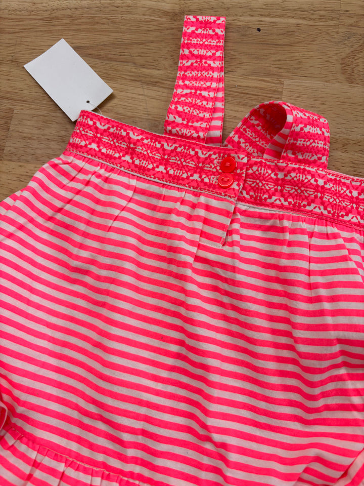 OshKosh B’gosh 12M Tank Top – Fluorescent Pink Stripe (NWT)