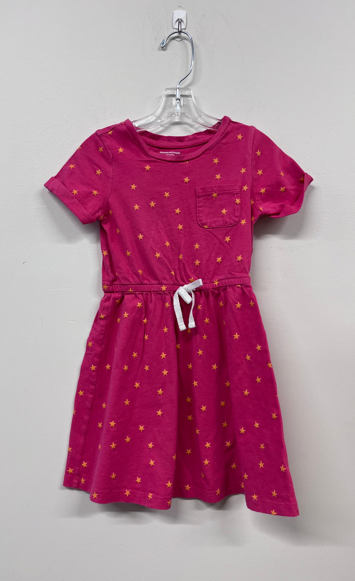 Amazon Essentials Dress, XS Youth, Pink with Stars