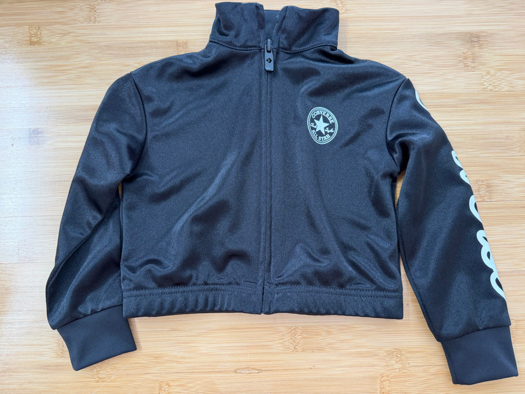Converse Activewear Zip-Up Jacket – 1–2T (86–92cm) | Black