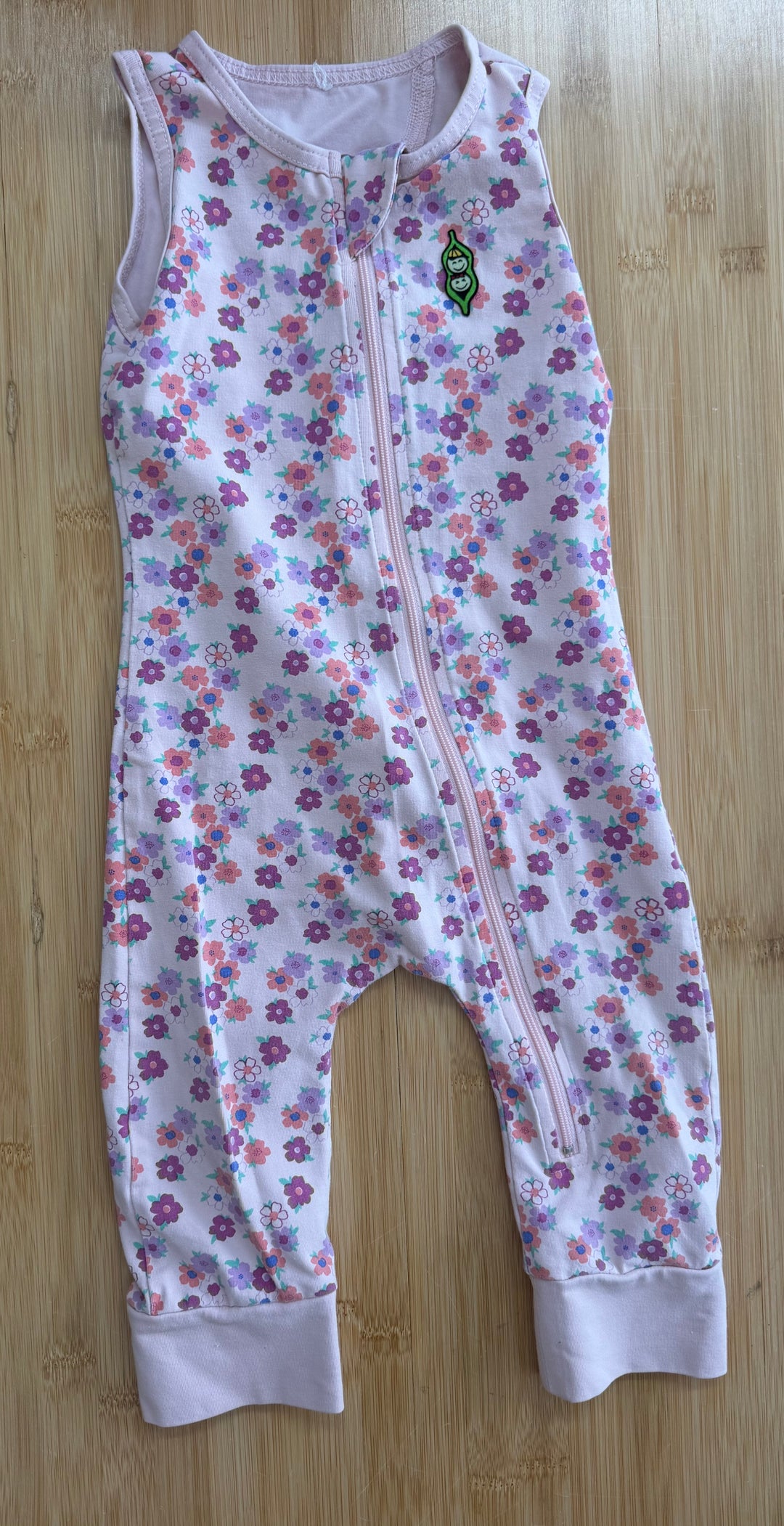 Peekaboo Beans Coolsie Romper – 12-18 Months | Pink | Floral Print